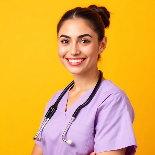 Smiling nurse with stethoscope