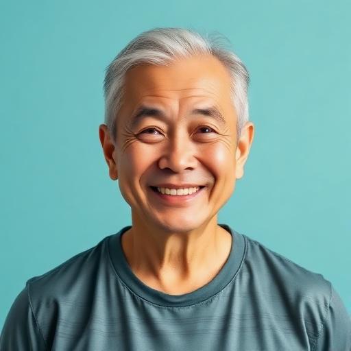 Smiling older patient in athletic wear