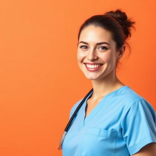 Smiling physical therapist